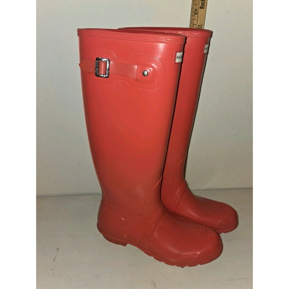 Hunter Original Rain Boots Women Size 9 Pink Coral Tall